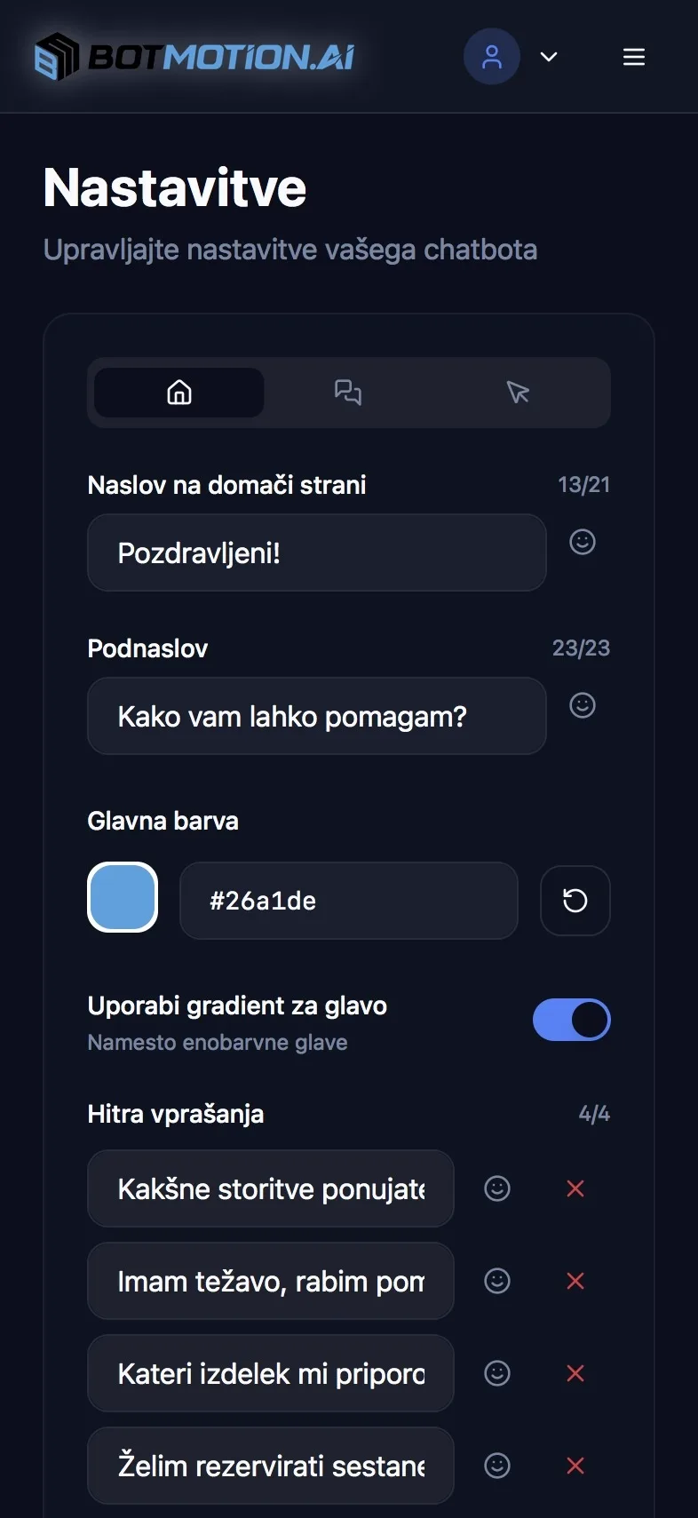 Nastavitve